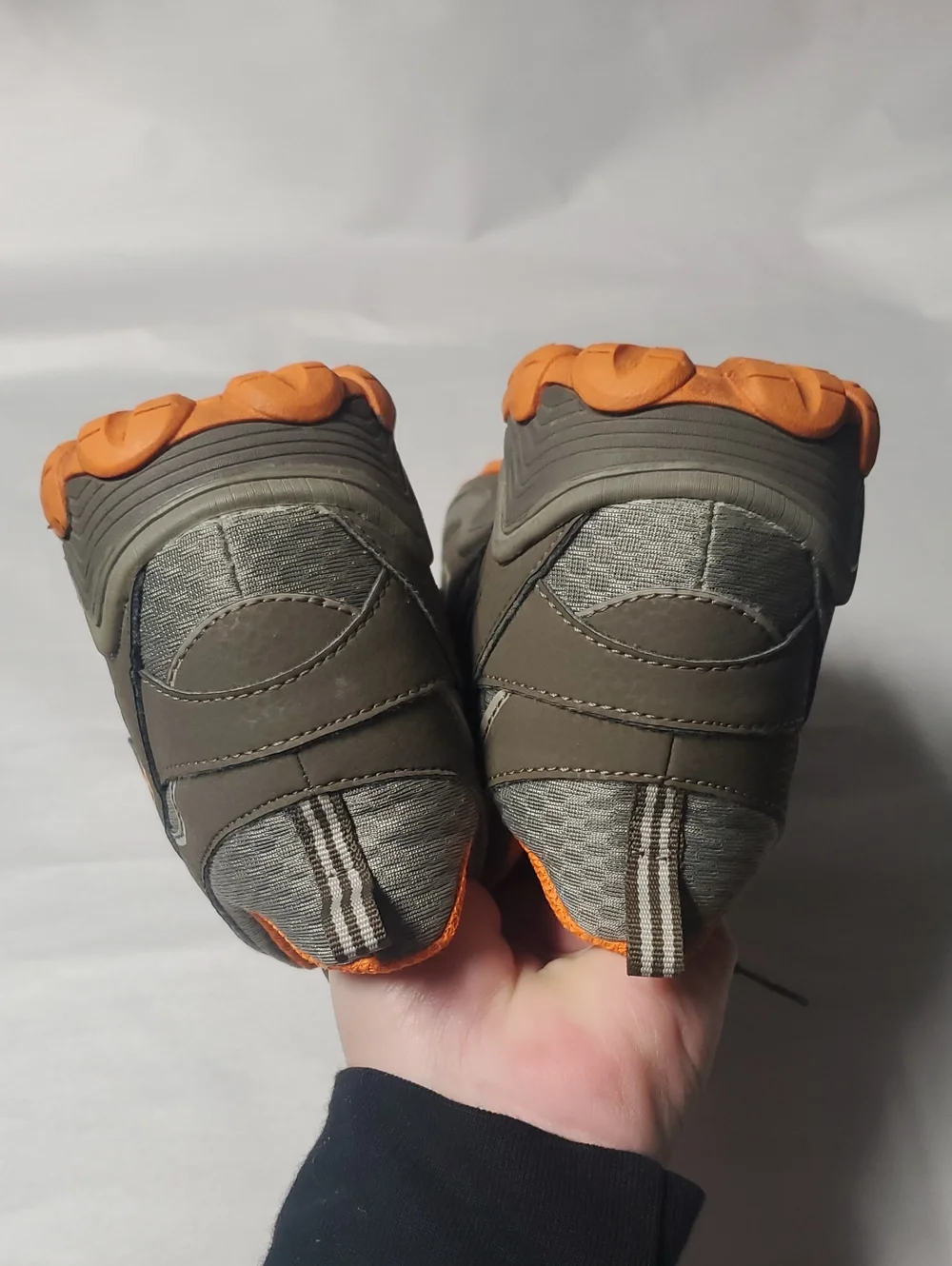 Merrell Chameleon 7 Mid Lace-Up Waterproof Kids' Gray and Orange Trail Boot 3